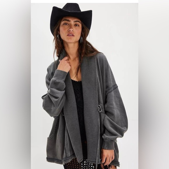 Free People Jackets & Blazers - NWT Free People Boothbay Gray Utility Cinched Waist Jacket